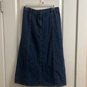 Classic Denim Maxi Skirt